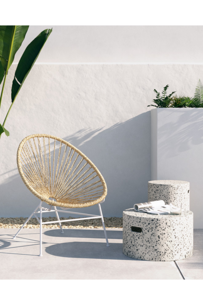 White Terrazzo Coffee Table  La Forma Jenell   Transitional   Coffee Tables   by Oroa   Distinctive Furniture  Houzz