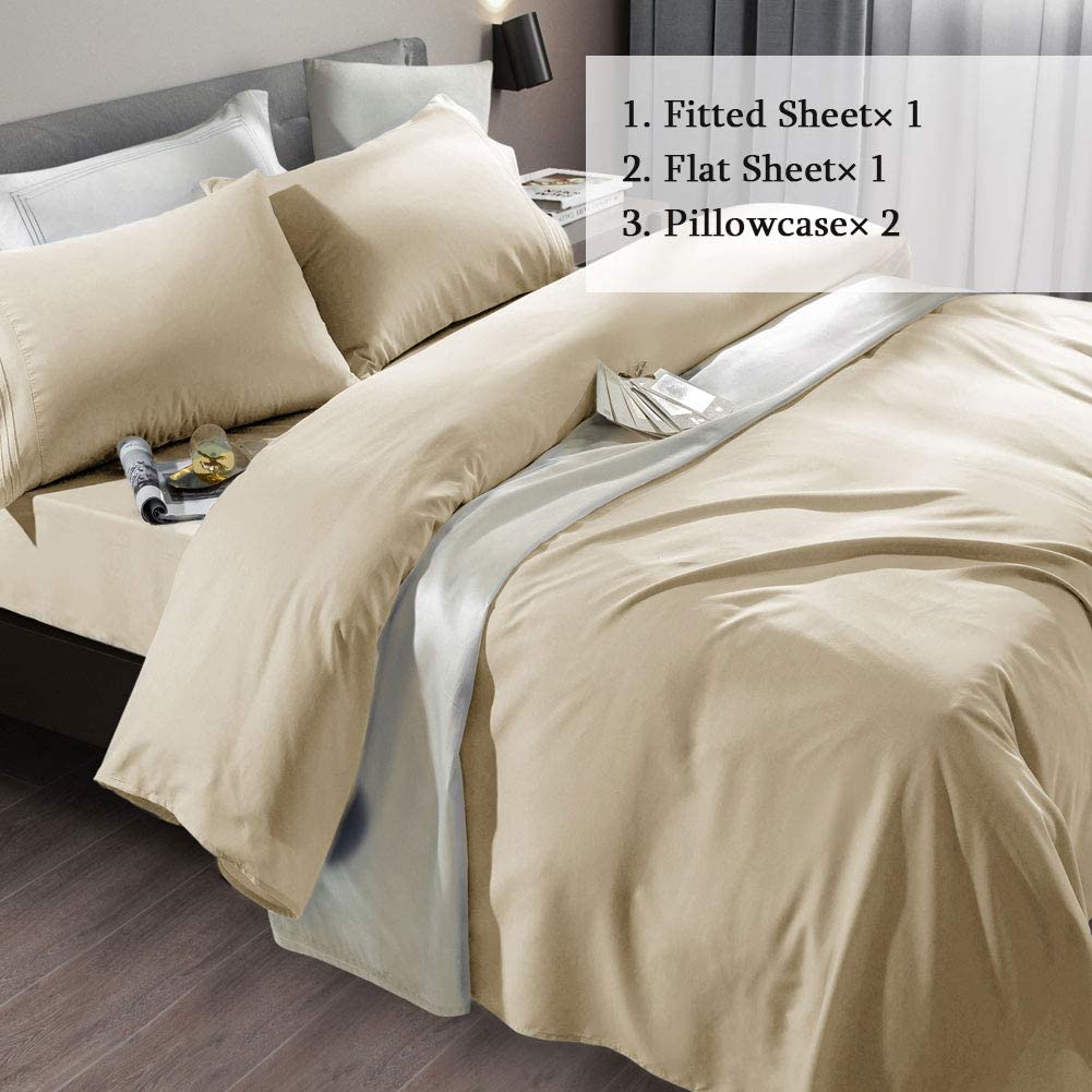 Super Soft 1800 Thread Count Luxury Egyptian Wrinkle Hypoallergenic 6 pcs Bed Sheet Set