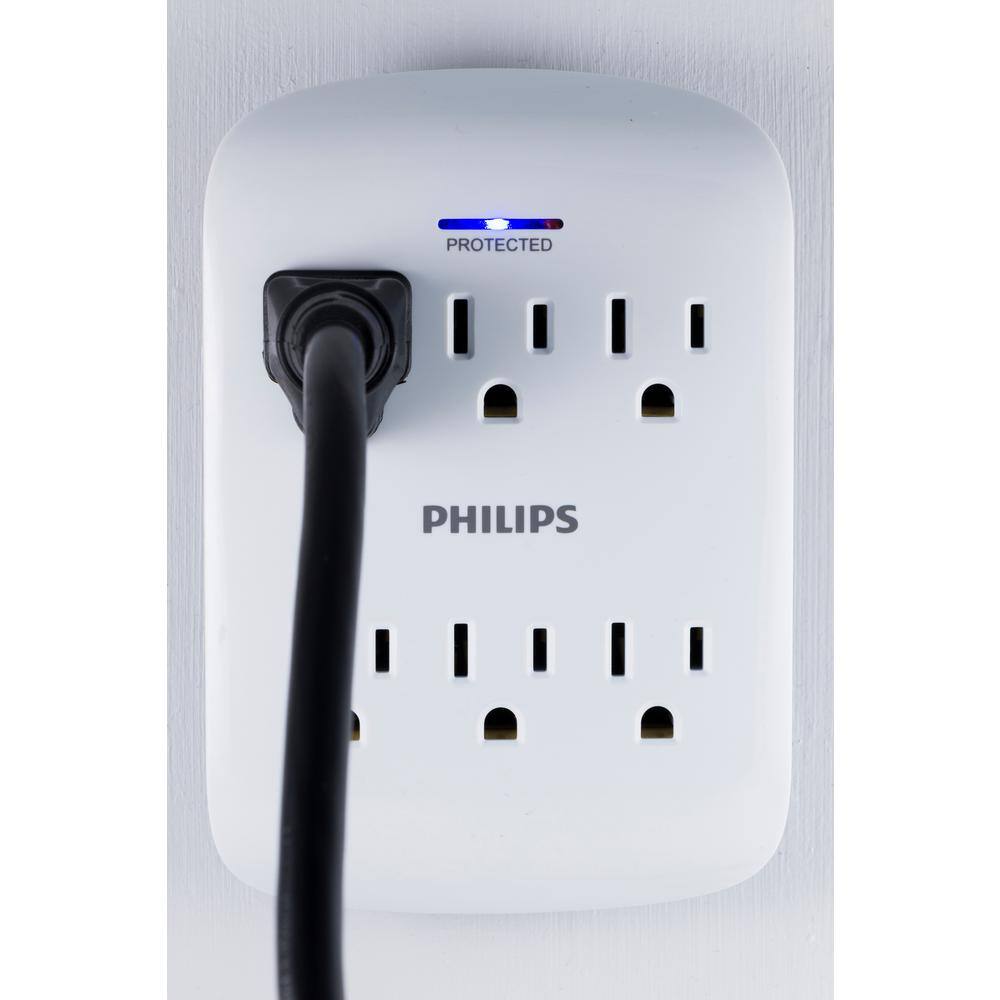 Philips 6-Outlet Surge Protector Tap SPP3461WA37