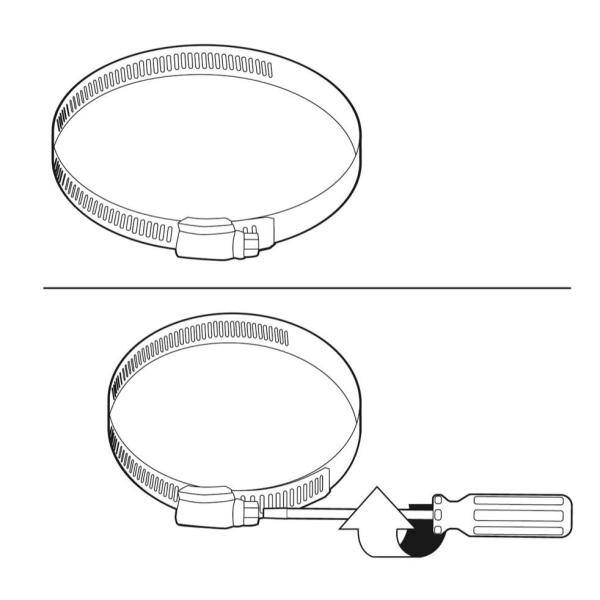 Everbilt 4 in. Galvanized Steel Worm Gear Clamp MC4HD