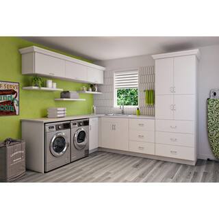 J COLLECTION Fairhope Glacier White Slab Assembled Wall Kitchen Cabinet (36 in. W x 30 in. H x 14 in. D) DSW3630-FR