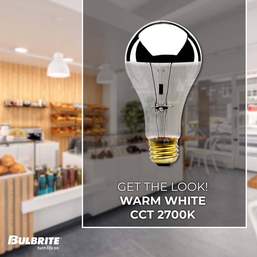 Bulbrite 100-Watt A21 Medium Screw Incandescent Light Bulb 2700K Warm White Light 8 - Pack 861291