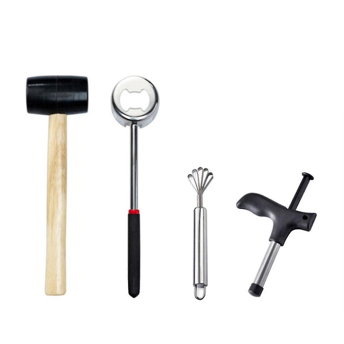 4pcs Coconut Opener Tool Stainless Steel Coconut Opener Driller Cut Hole Tool Fruit Openers Tools D