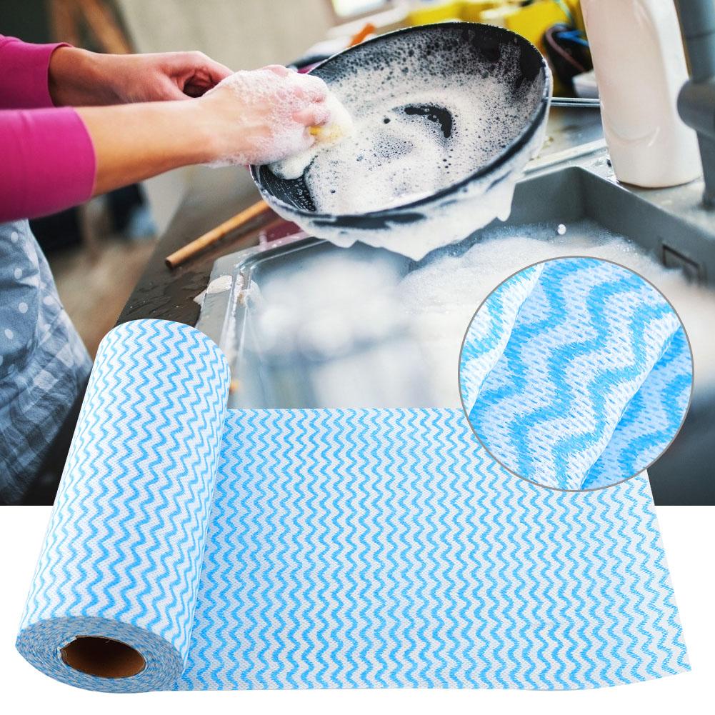 Mgaxyff 50pcs Disposable Non-stick Oil Non-woven Fabric Duster Dish Cloth  Hand Towel for Kitchen， Kitchen Cloths， Non-stick Oil Dish Cloths