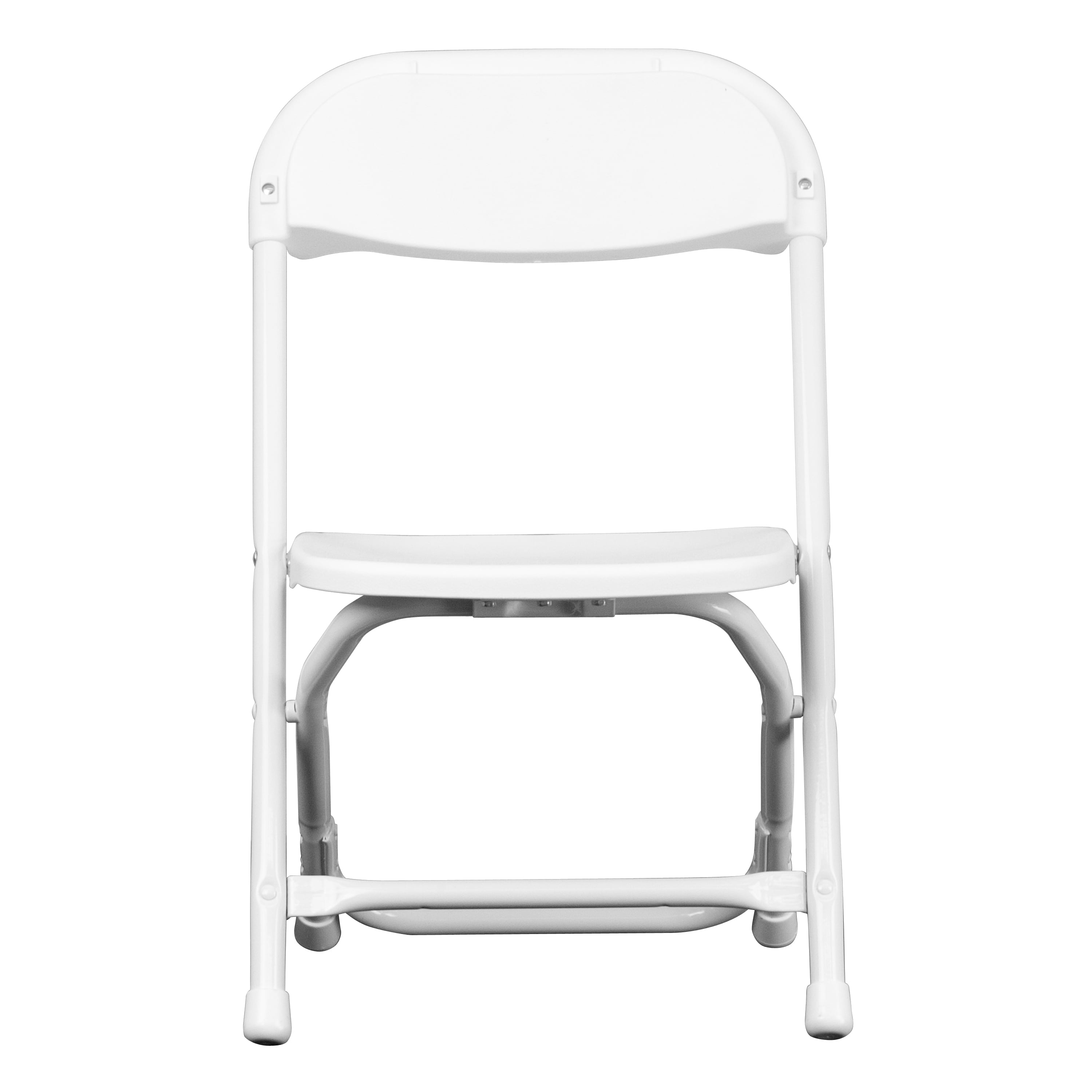 Emma + Oliver 2 Pack Kids White Plastic Folding Chair