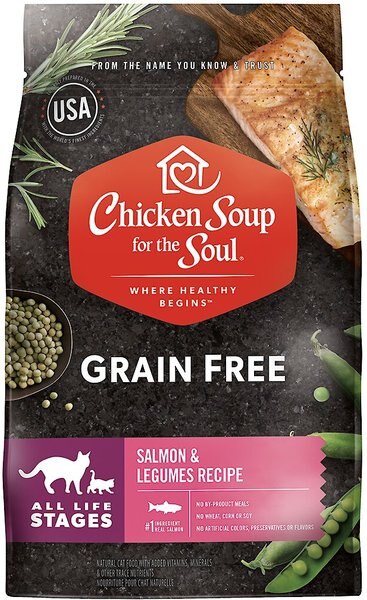 Chicken Soup for the Soul Grain-Free Salmon and Legumes Recipe Dry Cat Food