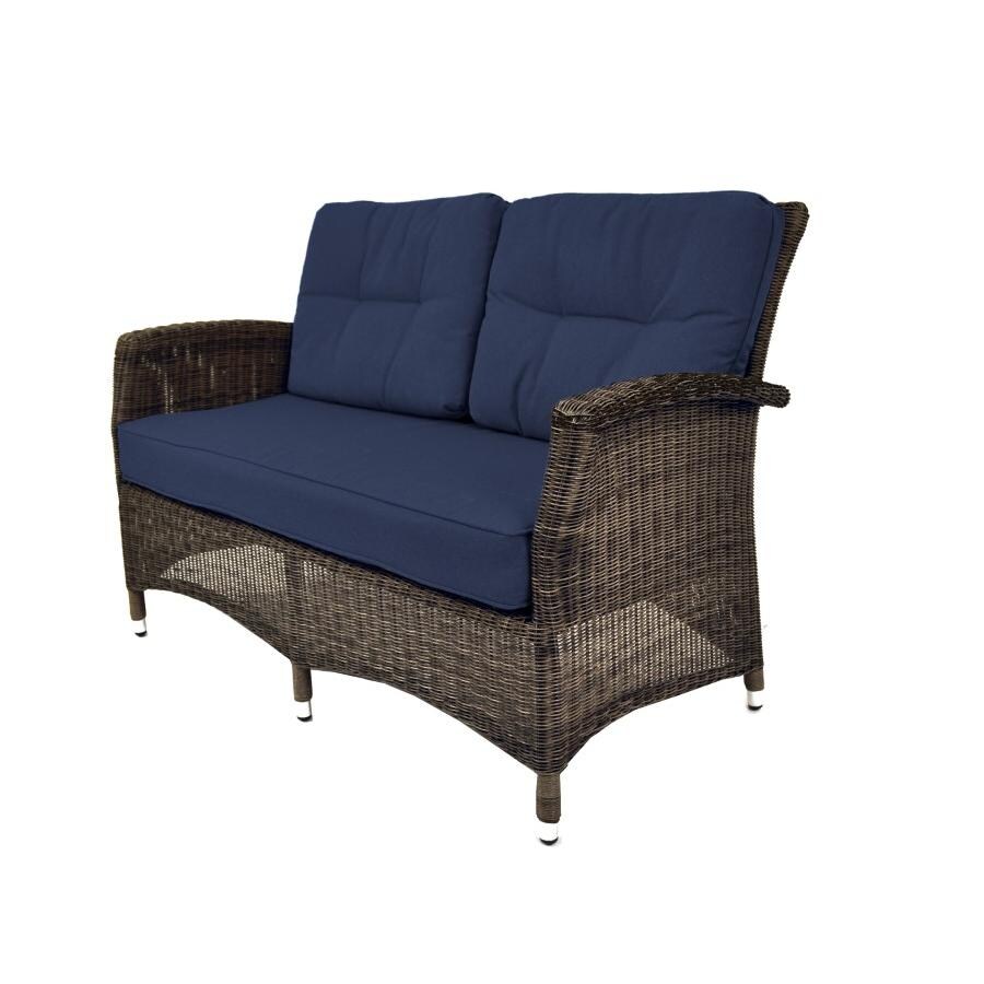 Kettler LAKENA 4 Piece Wicker Rattan Lounge Set With Spectrum Indigo Cushions