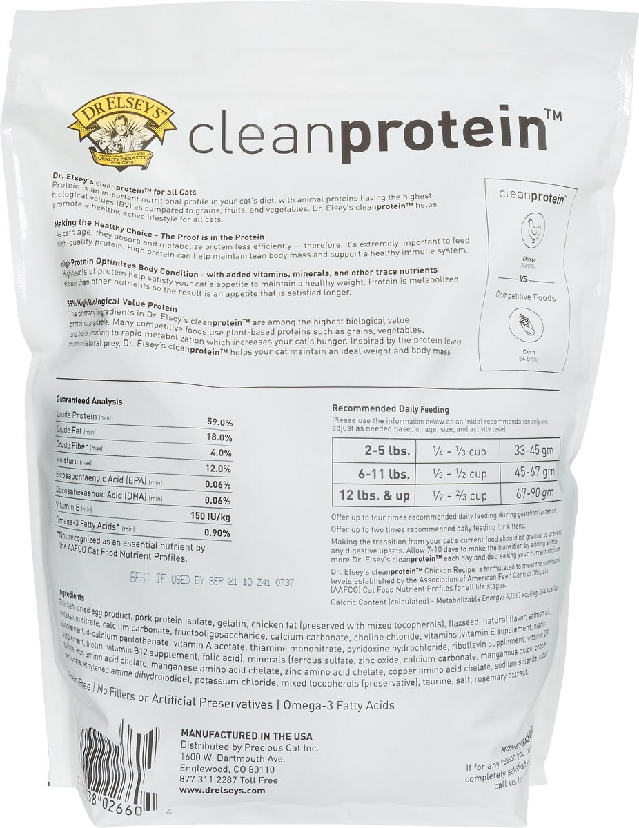 Dr. Elsey's cleanprotein Chicken Formula Grain-Free Dry Cat Food