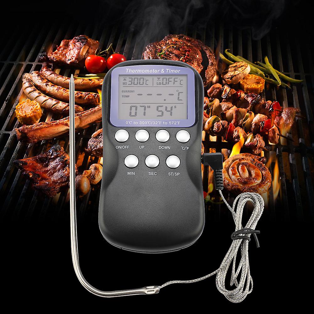 Digital Wired Barbecue Bbq Meat Oven Electronic Thermometer Grill Cooking Food Probe