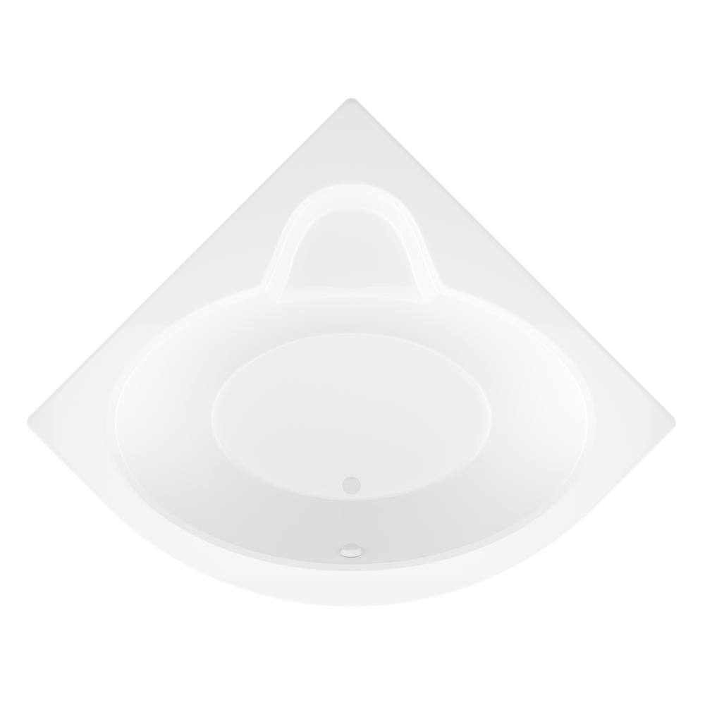 Universal Tubs Jasper 5 ft. Acrylic Center Drain Corner Drop-in Non-Whirlpool Bathtub in White HD6060AS