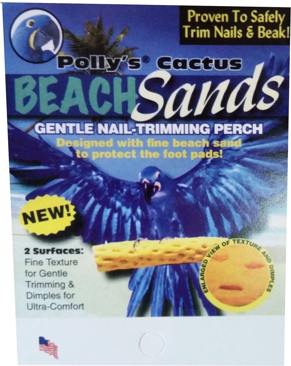 Polly's Pet Products Beach Sands Bird Perch， Color Varies