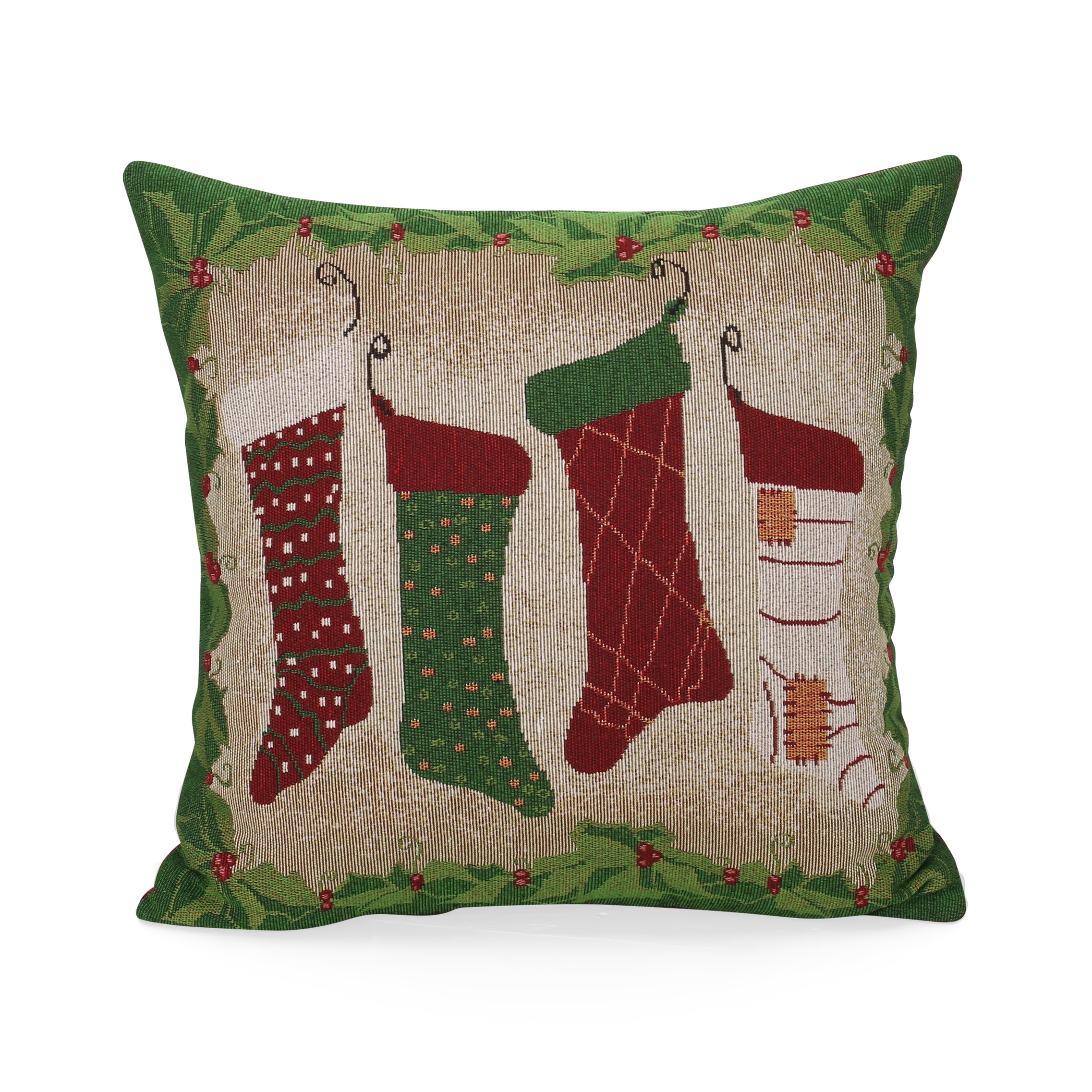 Tigue Modern Fabric Christmas Throw Pillow