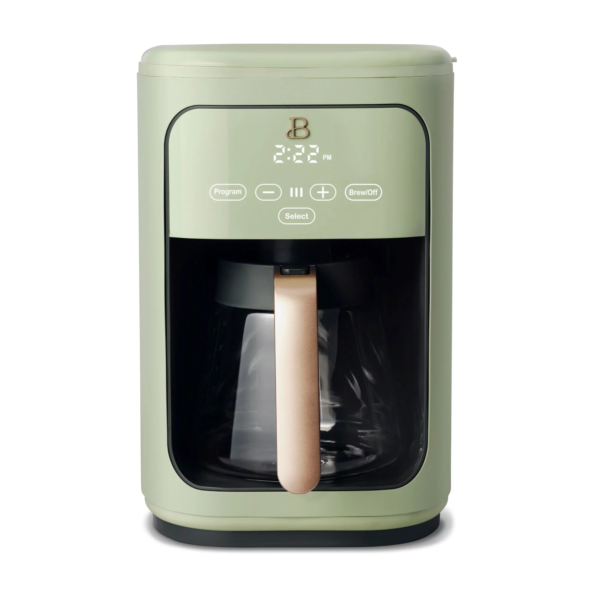 Beautiful 14 Cup Programmable Touchscreen Coffee Maker， Sage Green by Drew Barrymore