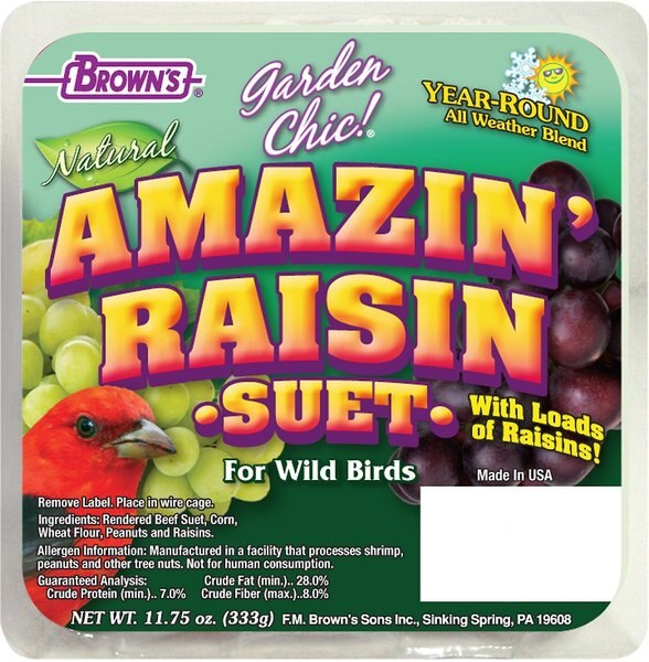 Brown's Garden Chic! Amazin' Raisin Suet Wild Bird Food