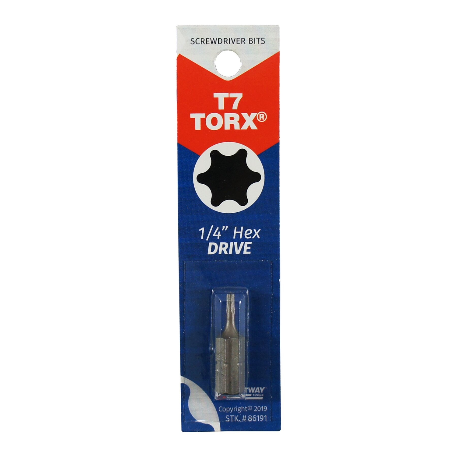 Best Way Tools Torx 1/4 in. X 1 in. L T7 Screwdriver Bit Carbon Steel 1 pc