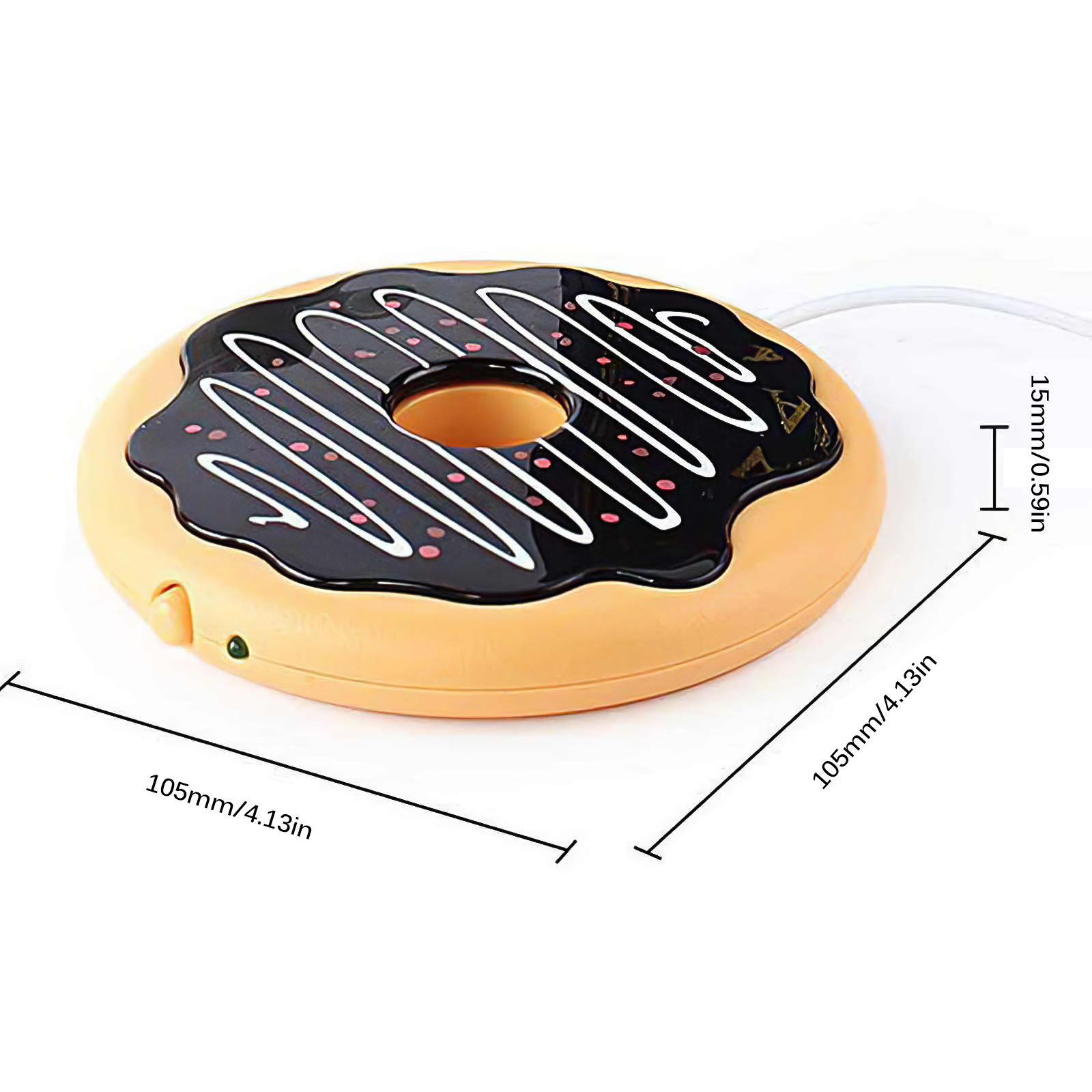 Hi FANCY USB Cup Warmer Coffee Mug Heating Pad Cookie Doughnut Shape Warmer Coaster Electric Cup Heater Coaster Cute Drink Warmer Mat