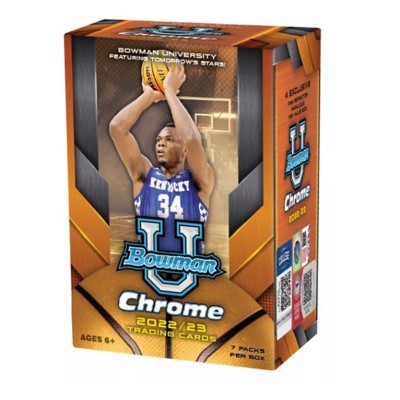 2022-23 Bowman University Chrome Basketball Trading Cards Blaster Box