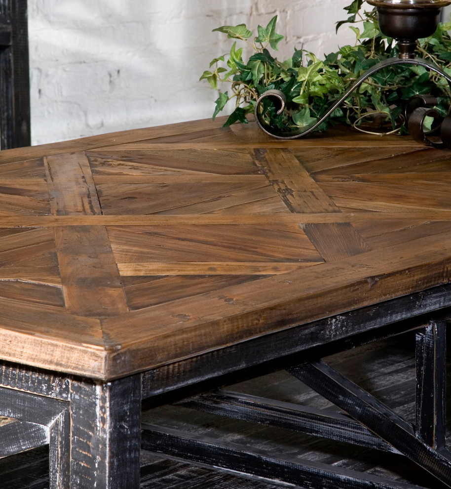 Uttermost 24264 Spiro Reclaimed Wood Cocktail Table   Farmhouse   Coffee Tables   by Lighting World Decorators  Houzz