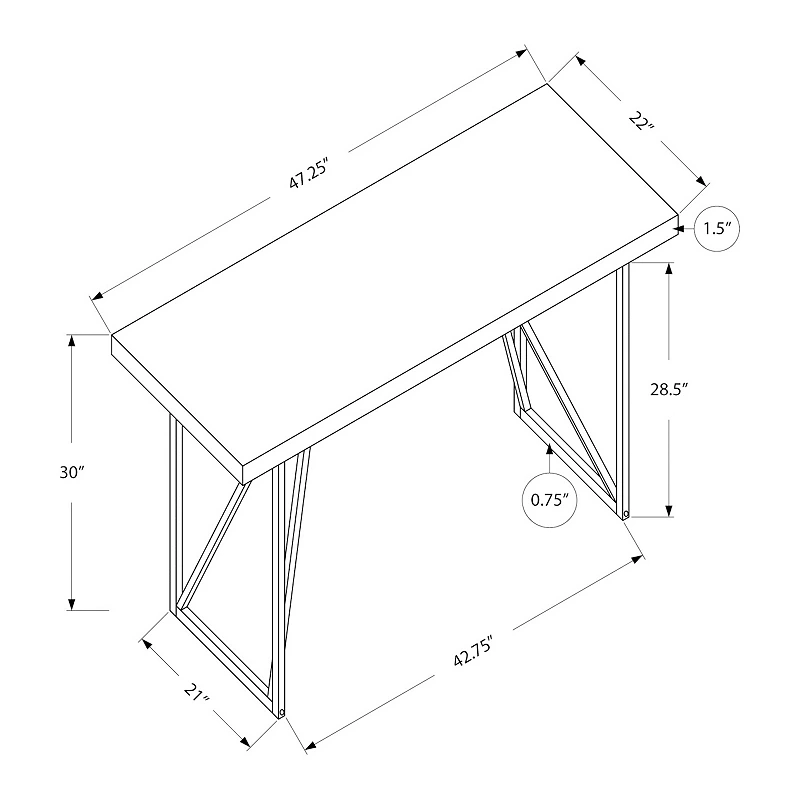 Monarch Simple Stylish Computer Desk