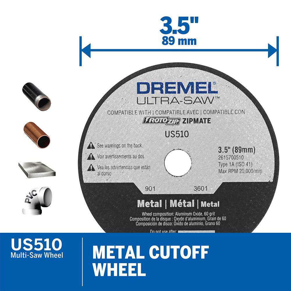 Dremel Ultra-Saw 3.5 in. Metal Cut-Off Wheel US510-01