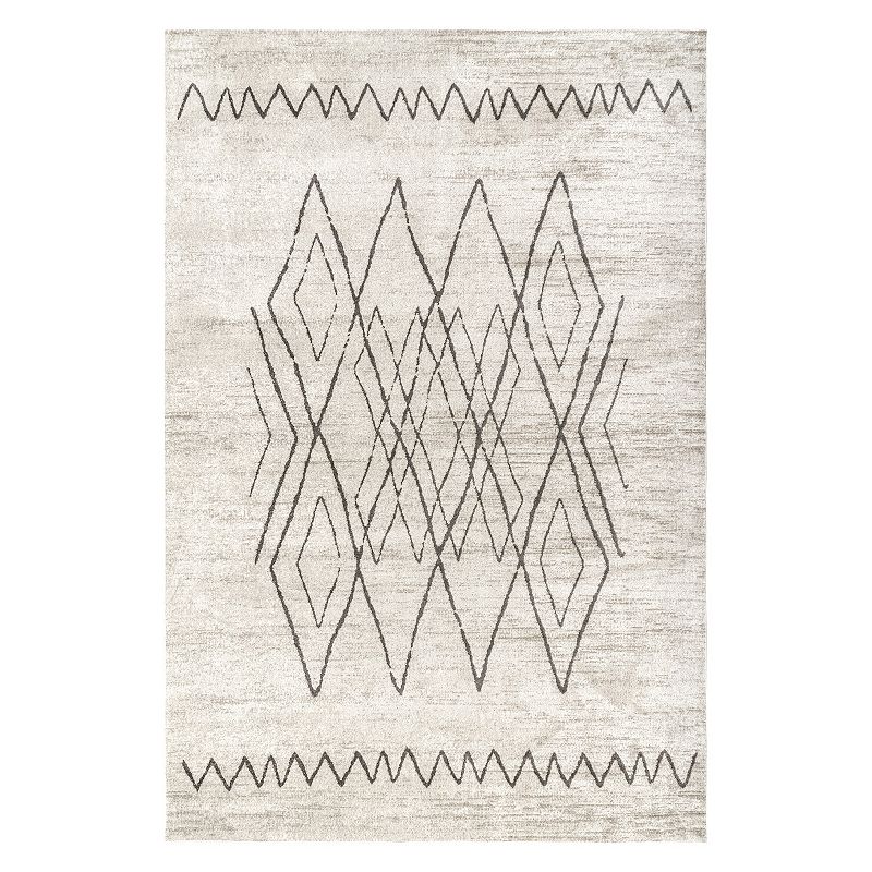 nuLoom Miriam Machine Washable Geometric Diamond Area Rug