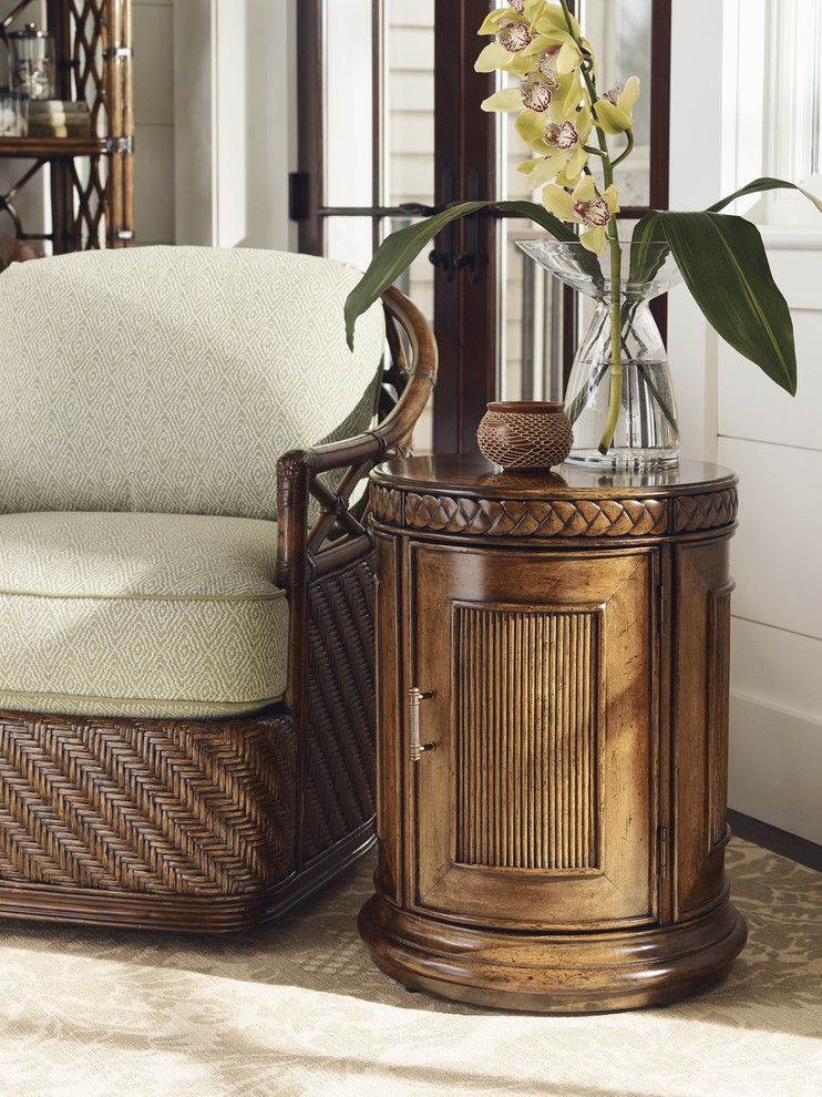 Belize Round End Table   Tropical   Side Tables And End Tables   by Lexington Home Brands  Houzz