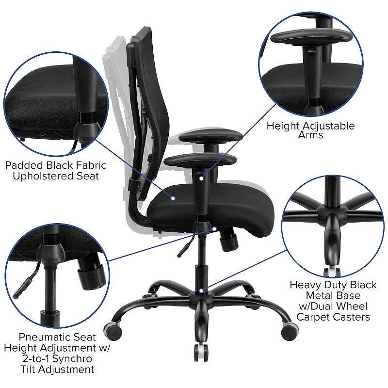 Flash Furniture Hercules Series Big and Tall Swivel Office Chair