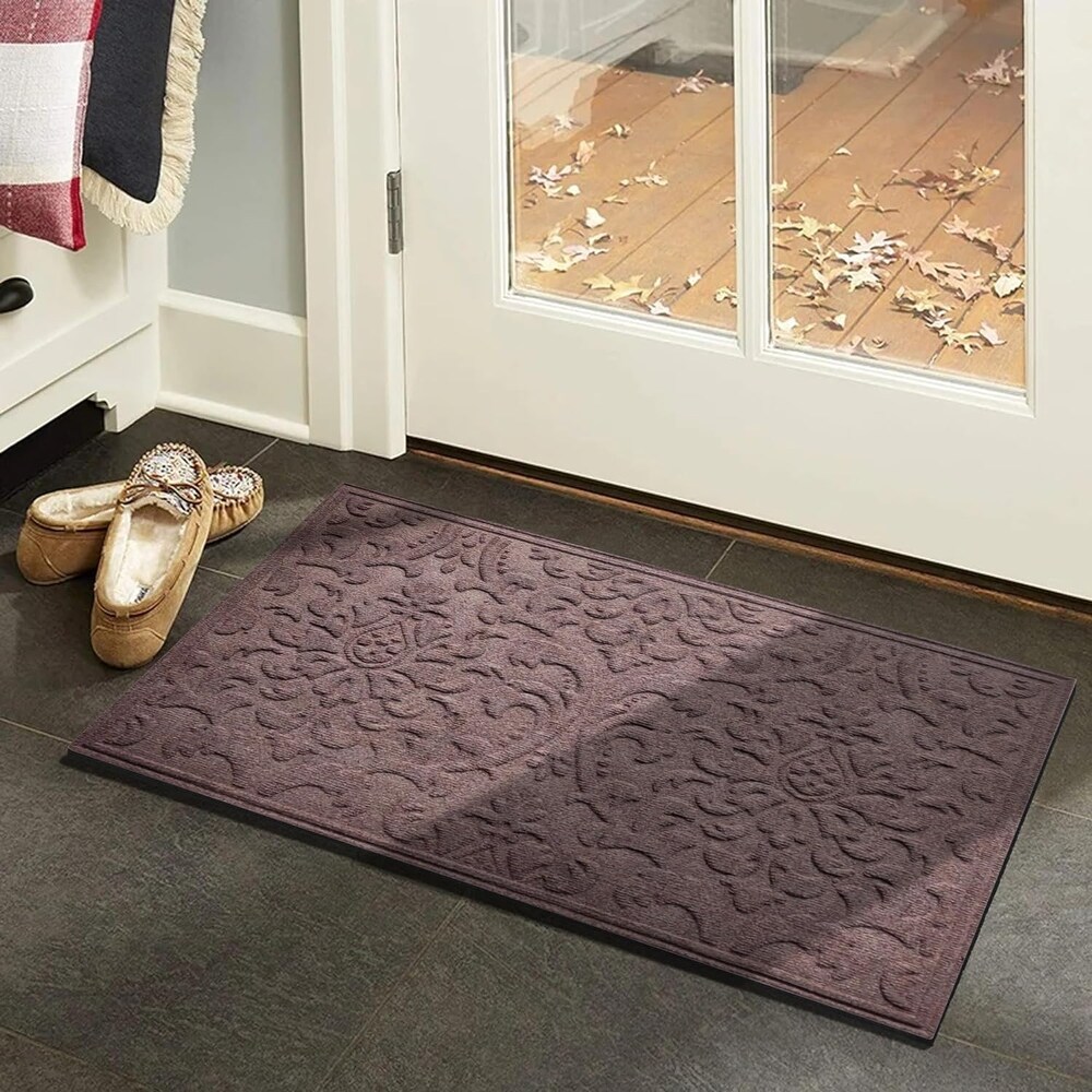 A1HC New  Weather Superior Dirt and Moisture Absorbing Polypropylene Door Mat with Non Slip Backing for Inside Outside Use