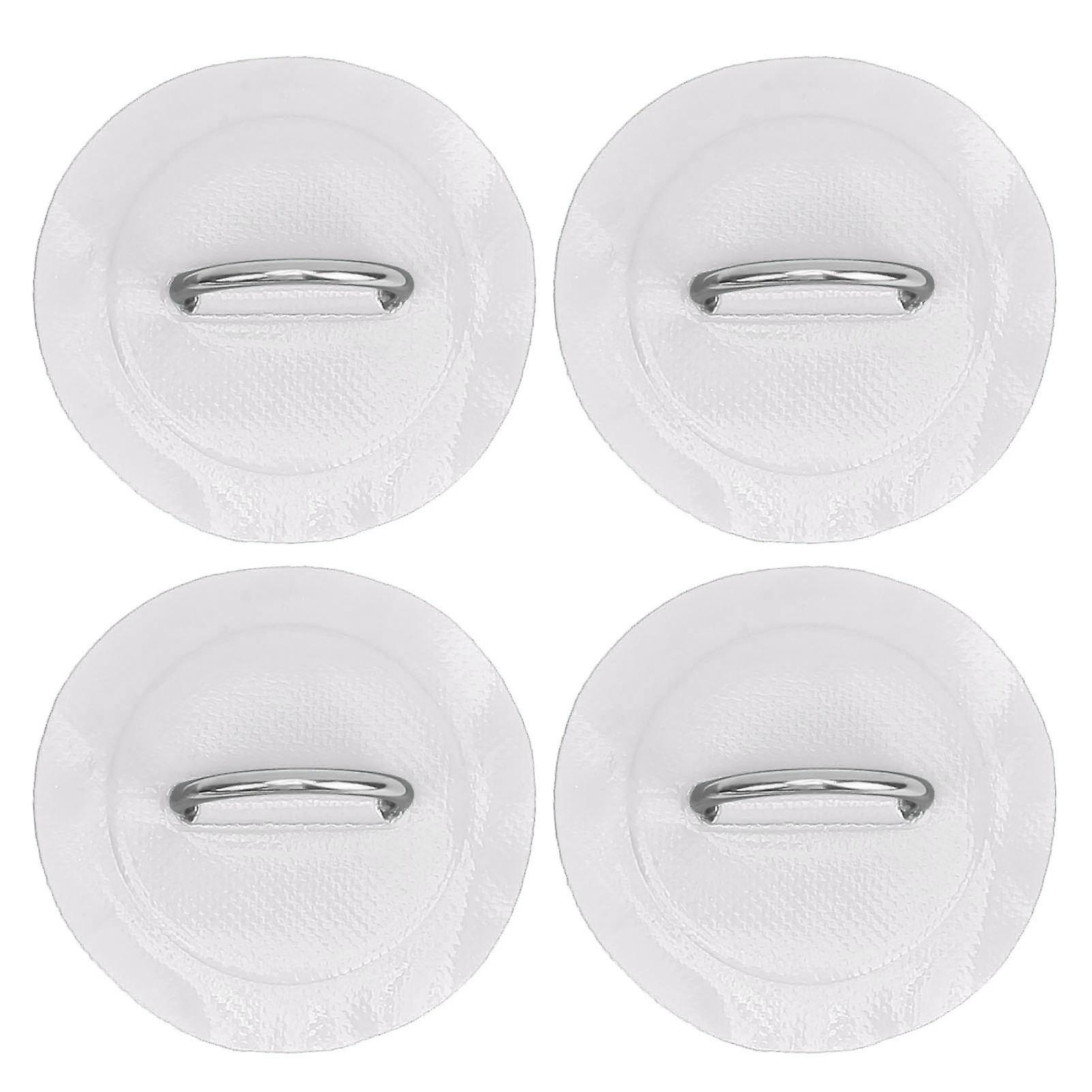 4pcs Inflatable Boat Kayak Dring Pad Patch Marine Fixed Buckle With Elastic Bungee Cordwhite Patch