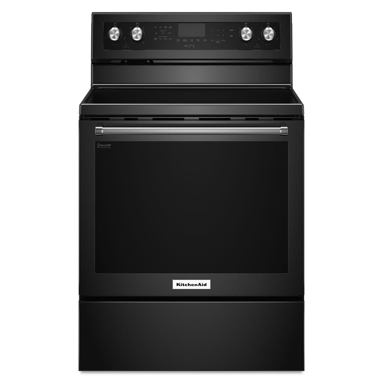 KitchenAid 30-inch, Freestanding Electric, Range with Even-Heat? YKFEG500EBS