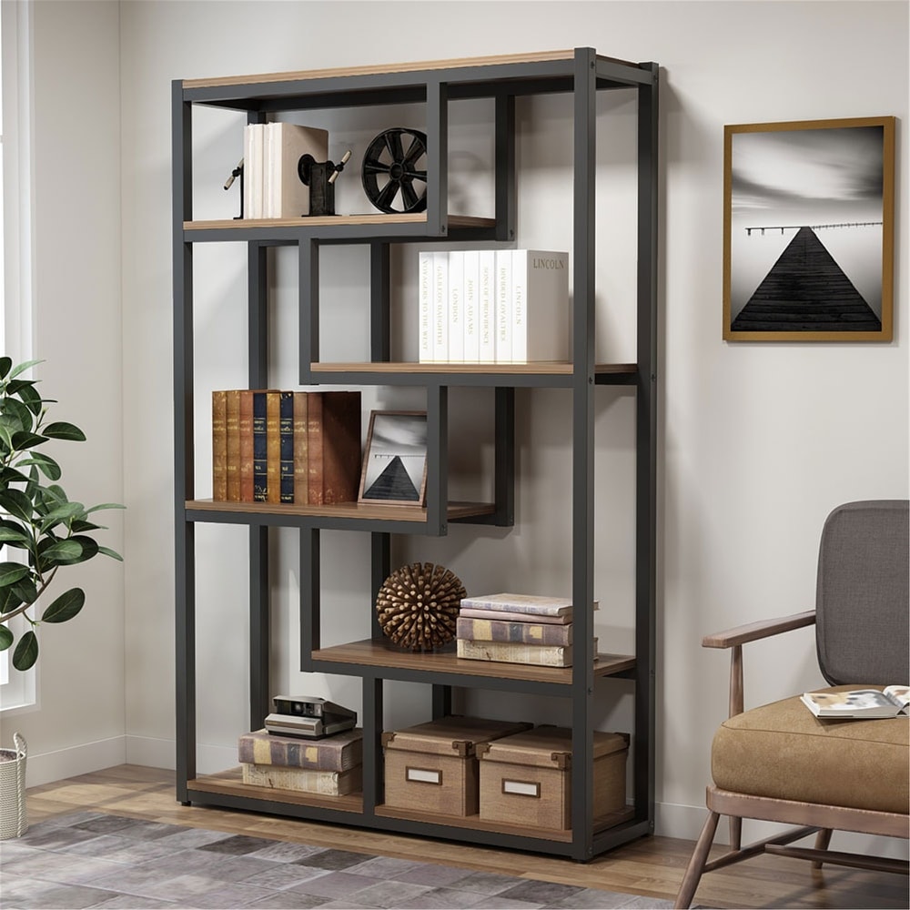 Bookshelf  Modern Etagere Bookcase  Storage and Display Shelves