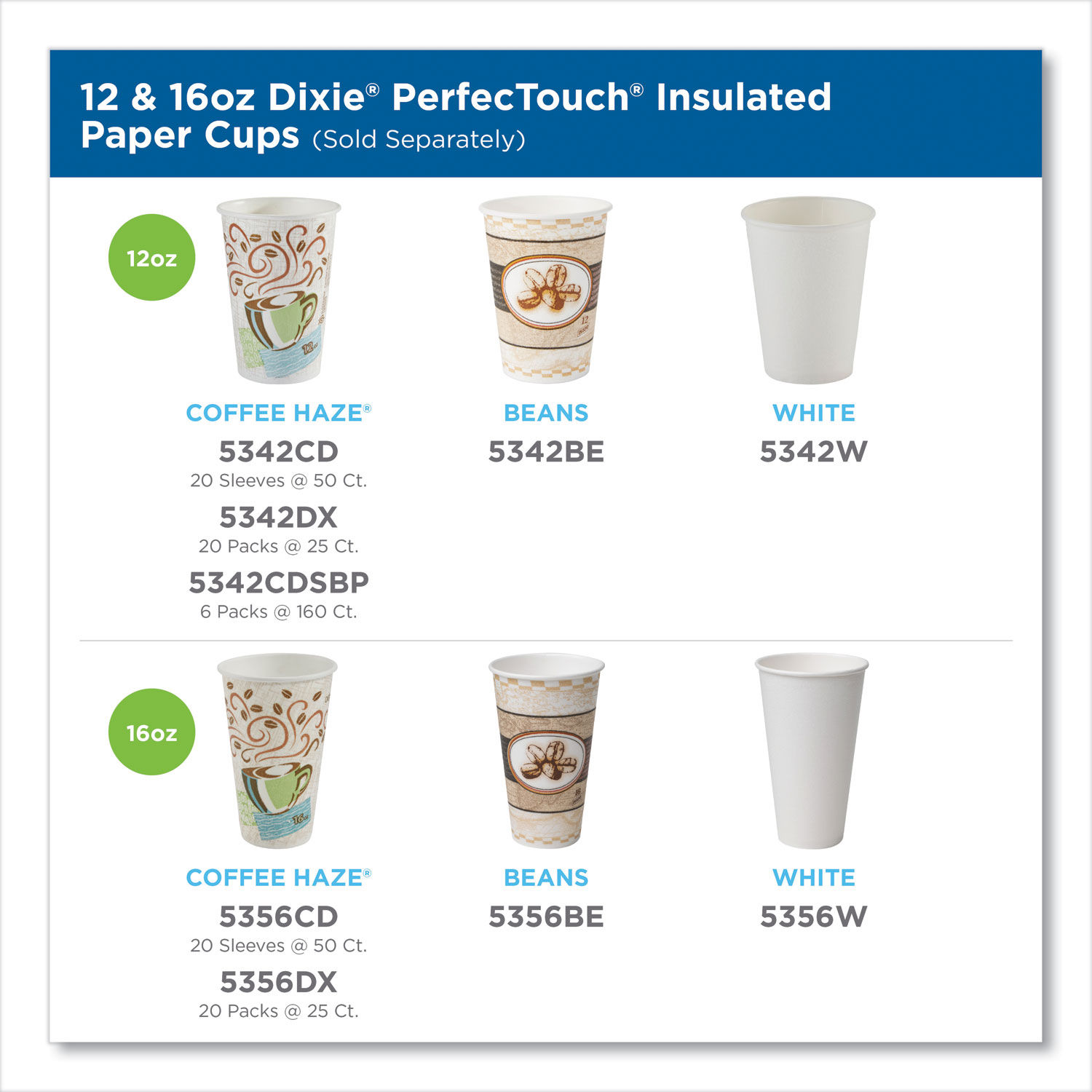 PerfecTouch Paper Hot Cups by Dixieandreg; DXE5342CDSBP