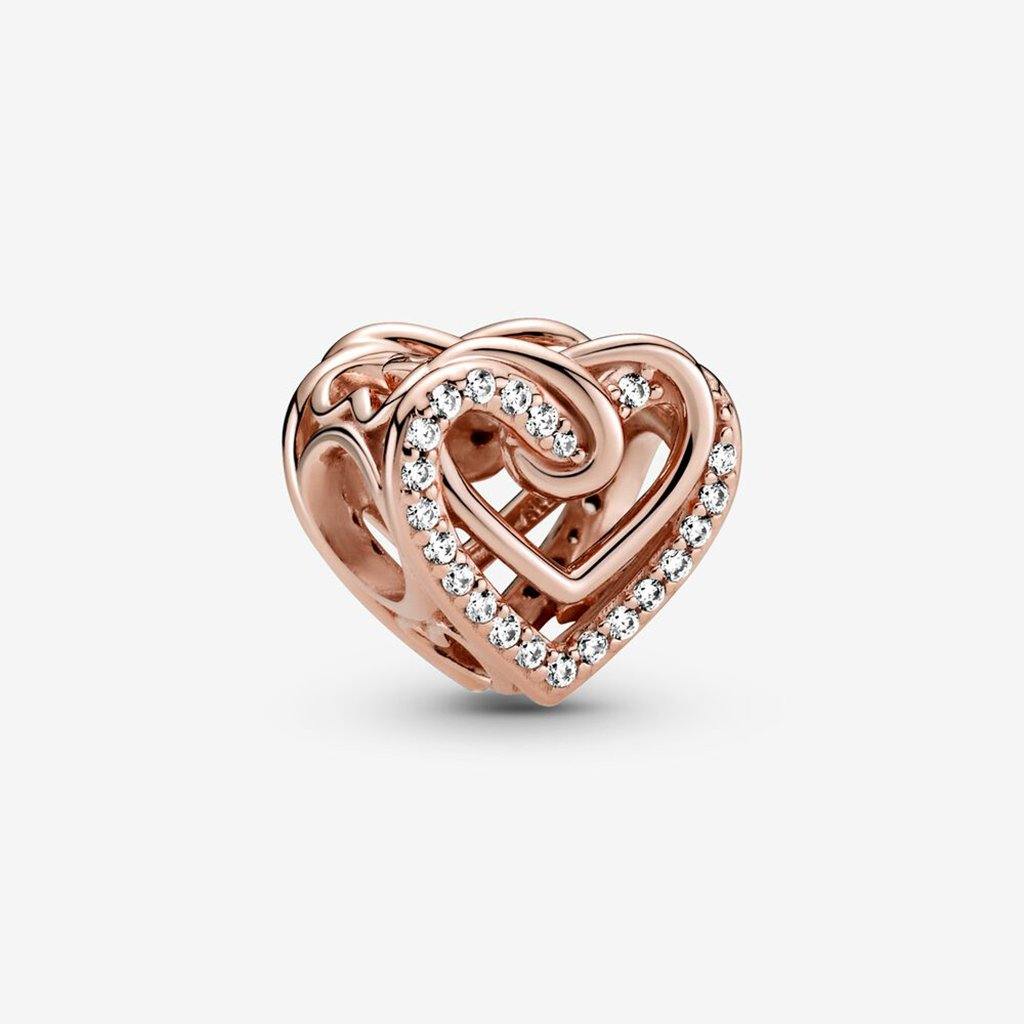 PANDORA  Sparkling Entwined Hearts Charm