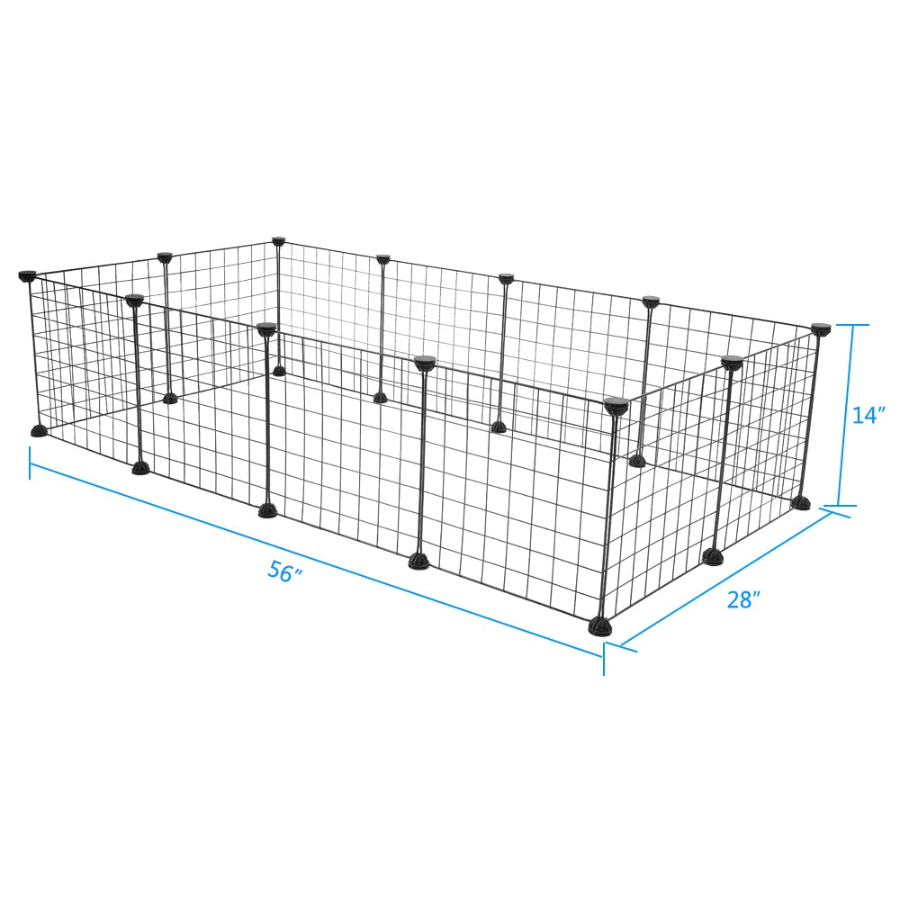 Gear Pet Playpen， Small Animal Cage Indoor Portable Metal Wire Yard Fence，  Kennel Crate Fence Tent