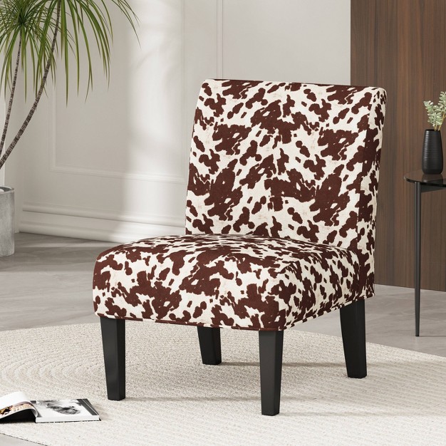 Kassi Cowhide Print Upholstered Accent Chair Christopher Knight Home