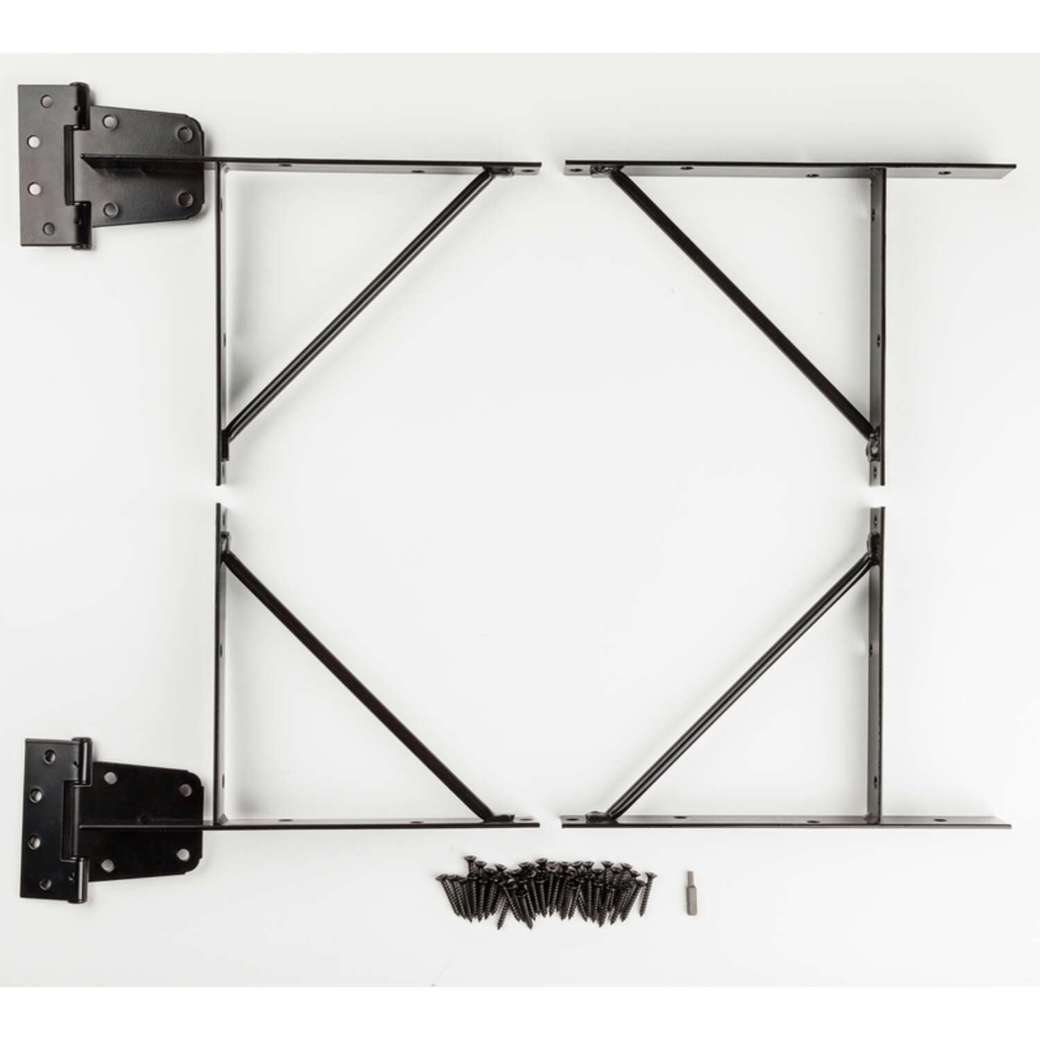 National Hardware 3.74 in. L Black Steel Anti-Sag Gate Kit 1 pk