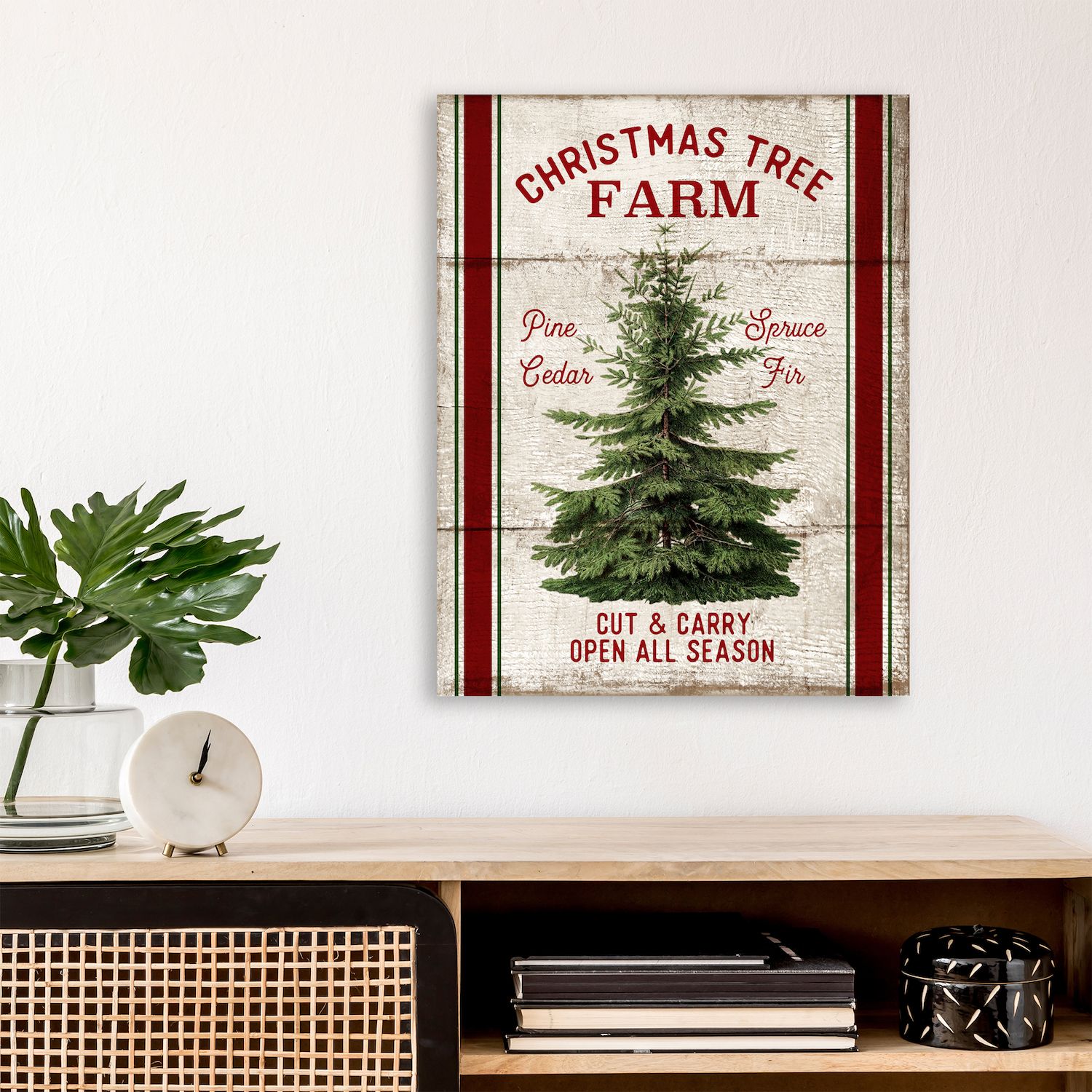 COURTSIDE MARKET Christmas Tree Farm Canvas Wall Art