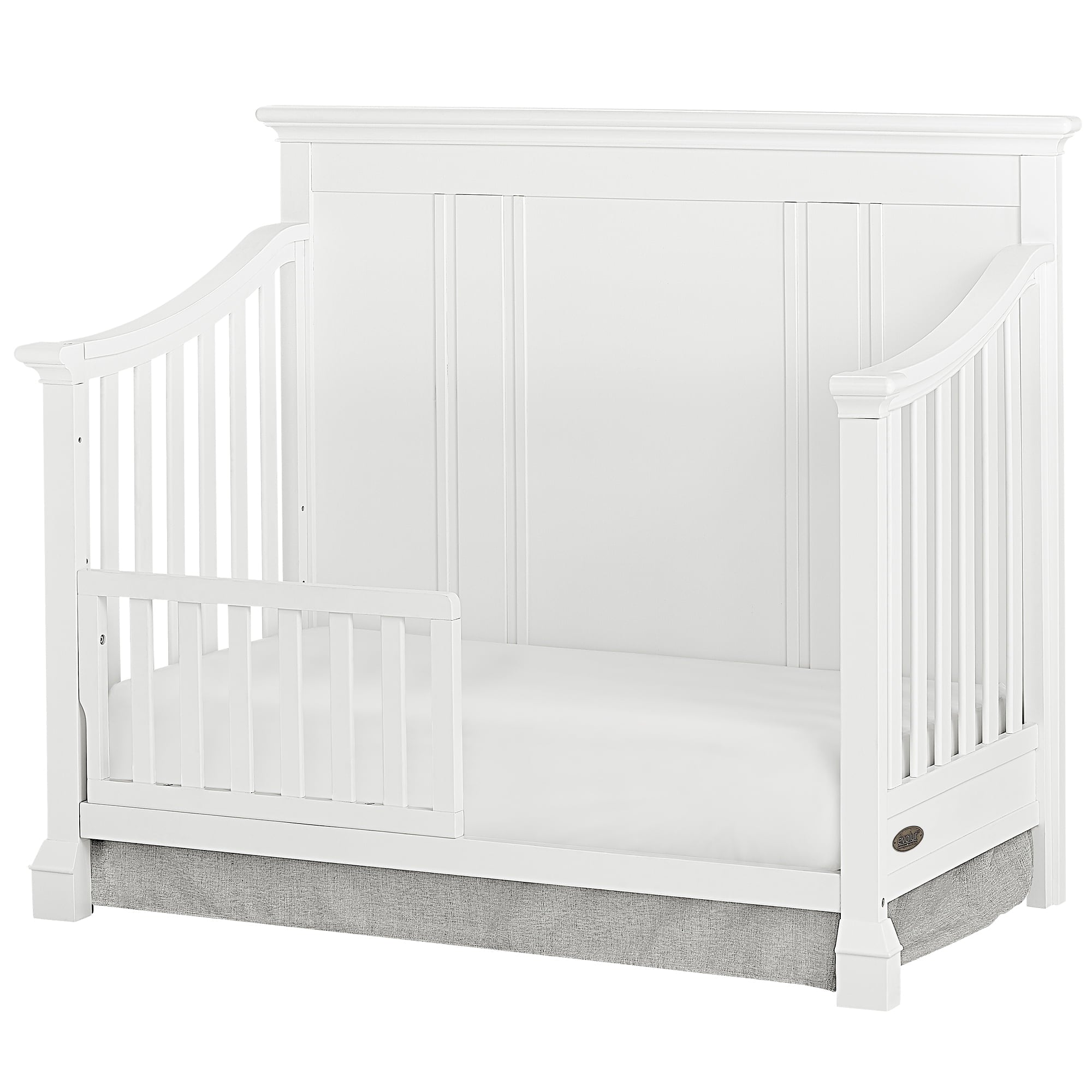 Evolur Parker 5-in-1 Convertible Crib, Winter White