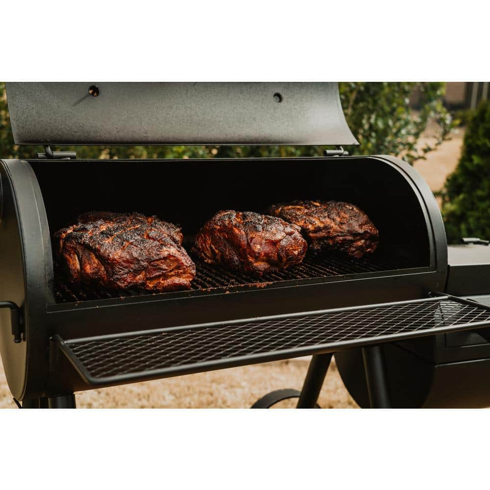 OKLAHOMA JOE'S Highland Offset Charcoal Smoker and Grill in Black with 900 sq. in. Cooking Space 15202031