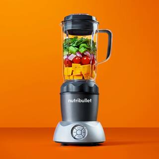 NutriBullet Select 32 oz. 2-Speed Gray Blender with Additional Pitcher and Lids NB-50200