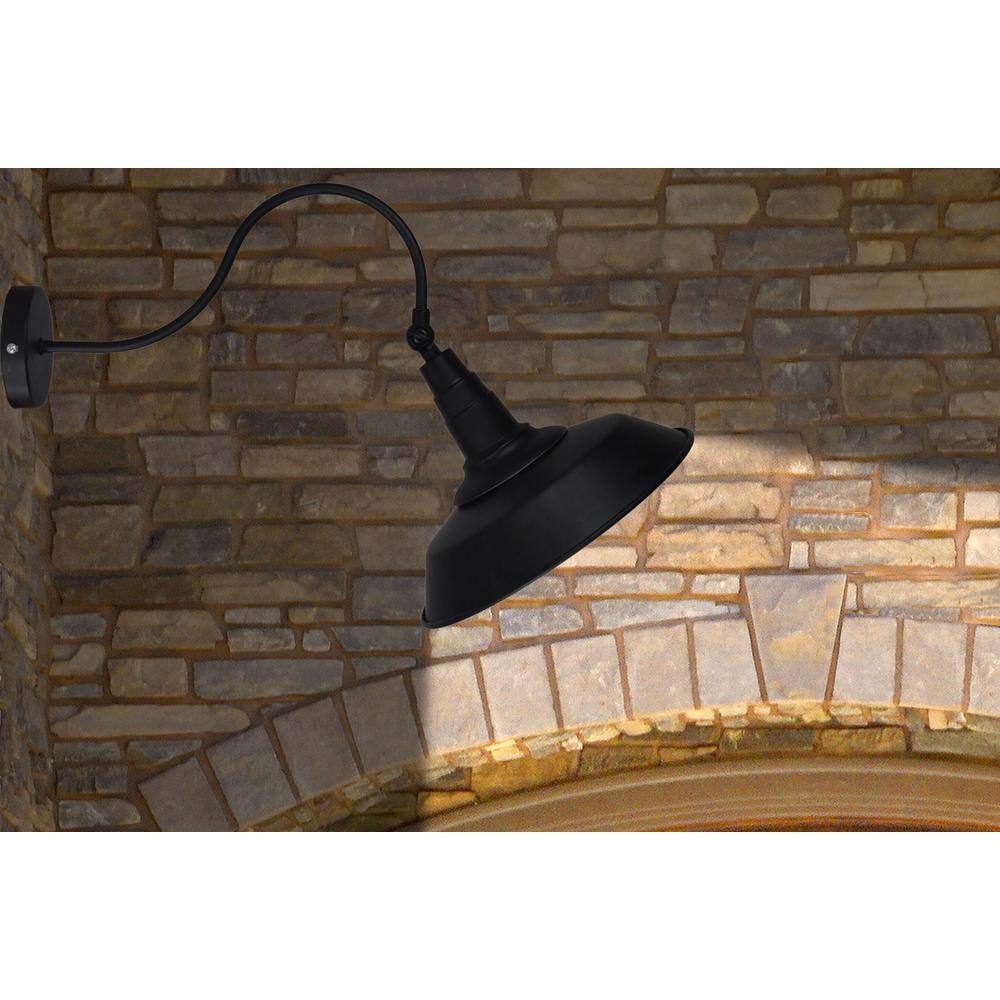 Sunforce Large Black Solar Outdoor Barn Light Sconce 81401