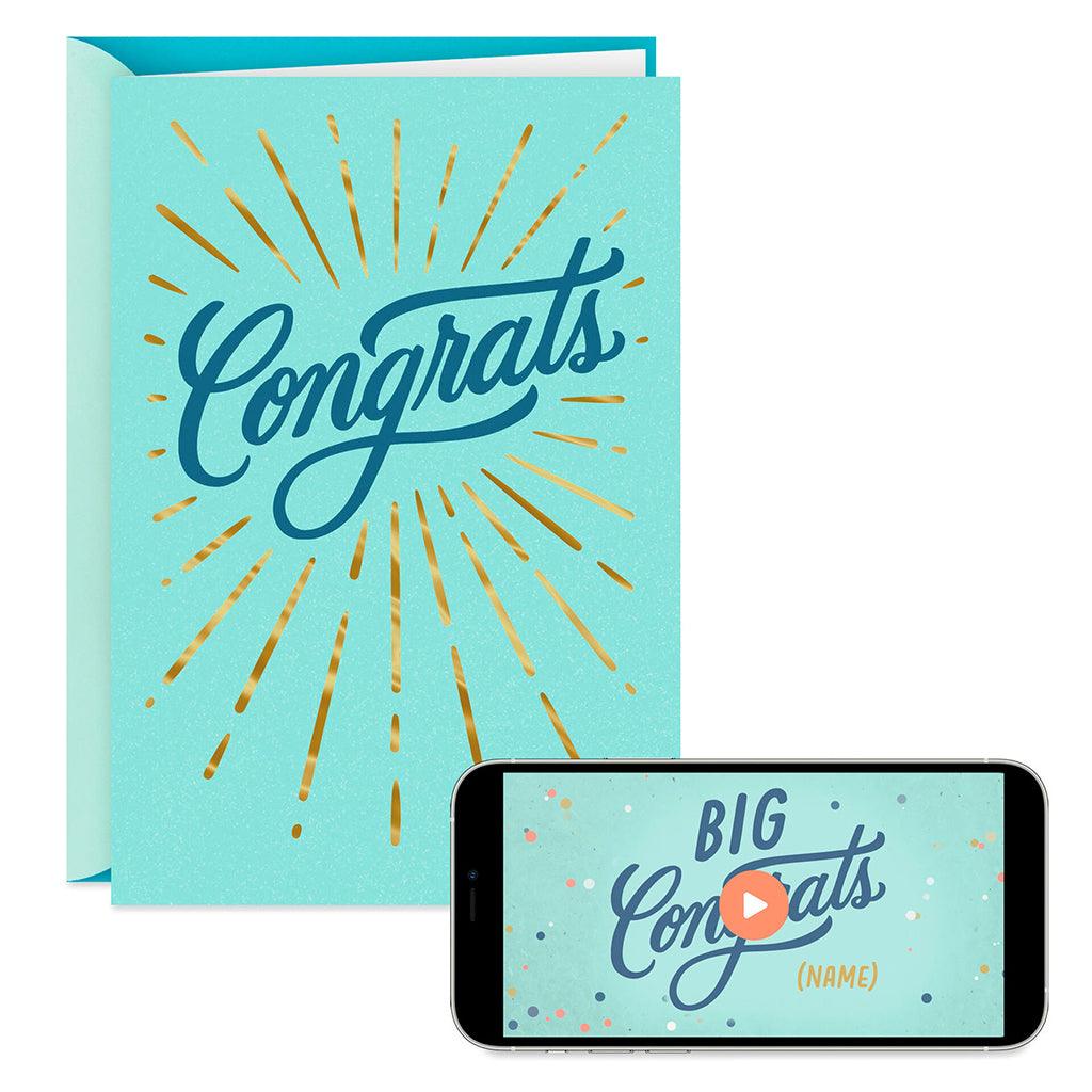 Hallmark  You Deserve This Moment Video Greeting Congratulations Card