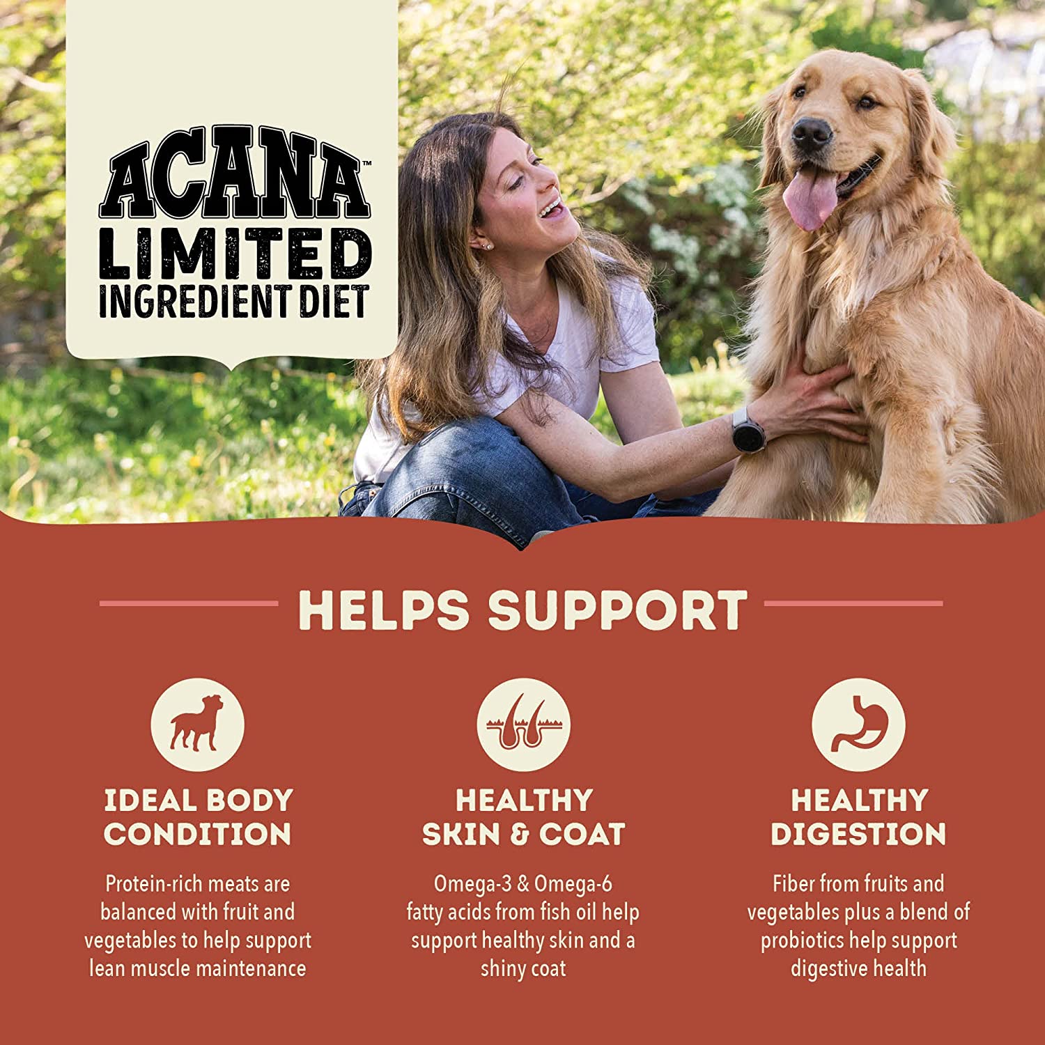 ACANA Singles Limited Ingredient Dry Dog Food， Grain-free， High Protein， Beef and Pumpkin， 25lb