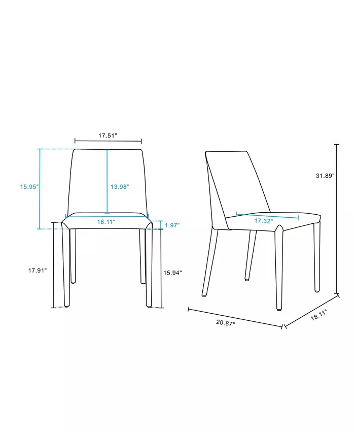 Manhattan Comfort Paris Dining Chair Set of 4