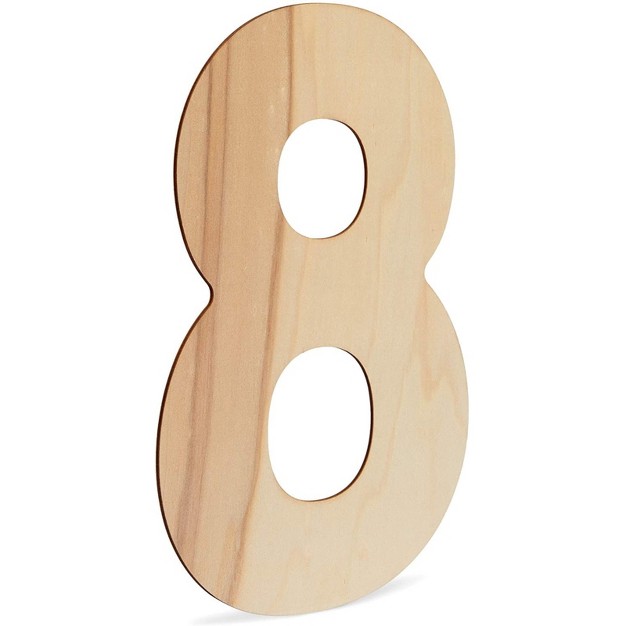 Bright Creations 10 Piece Unfinished Wood 12 inch Number 0 9 For Diy Crafts amp Home Wall Decor