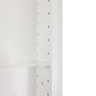 WG Wood Products 15.5 in. W x 59 in. H 3.5 in. D Dogwood Inset Panel White Enamel Recessed Medicine Cabinet without Mirror DOG-256-WHITE