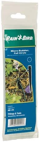 Rain Bird MBF4PKS Drip Irrigation Micro-Bubbler on Stake， 360 Full Circle Pattern， 0 - 3' Spray Distance， 4-Pack