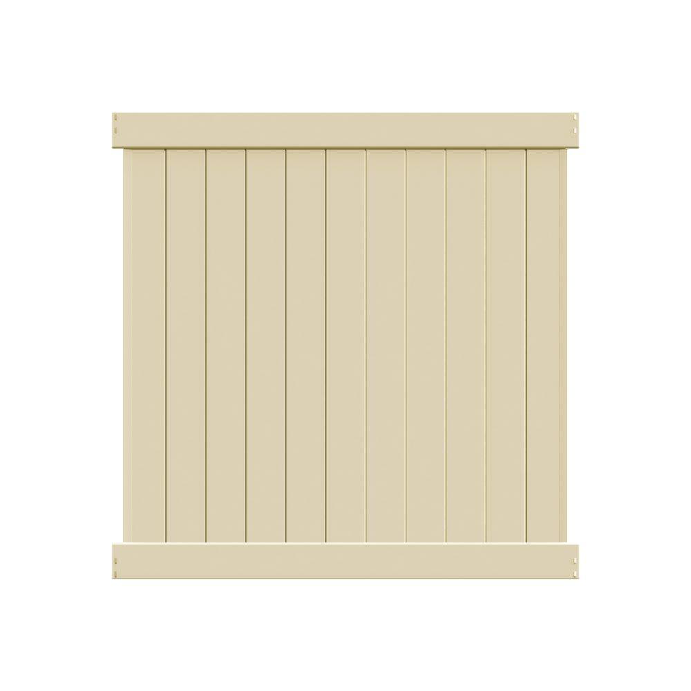 Barrette Outdoor Living Washington 6 ft. H x 6 ft. W Sand Vinyl Fence Panel Kit (Z) 73014396