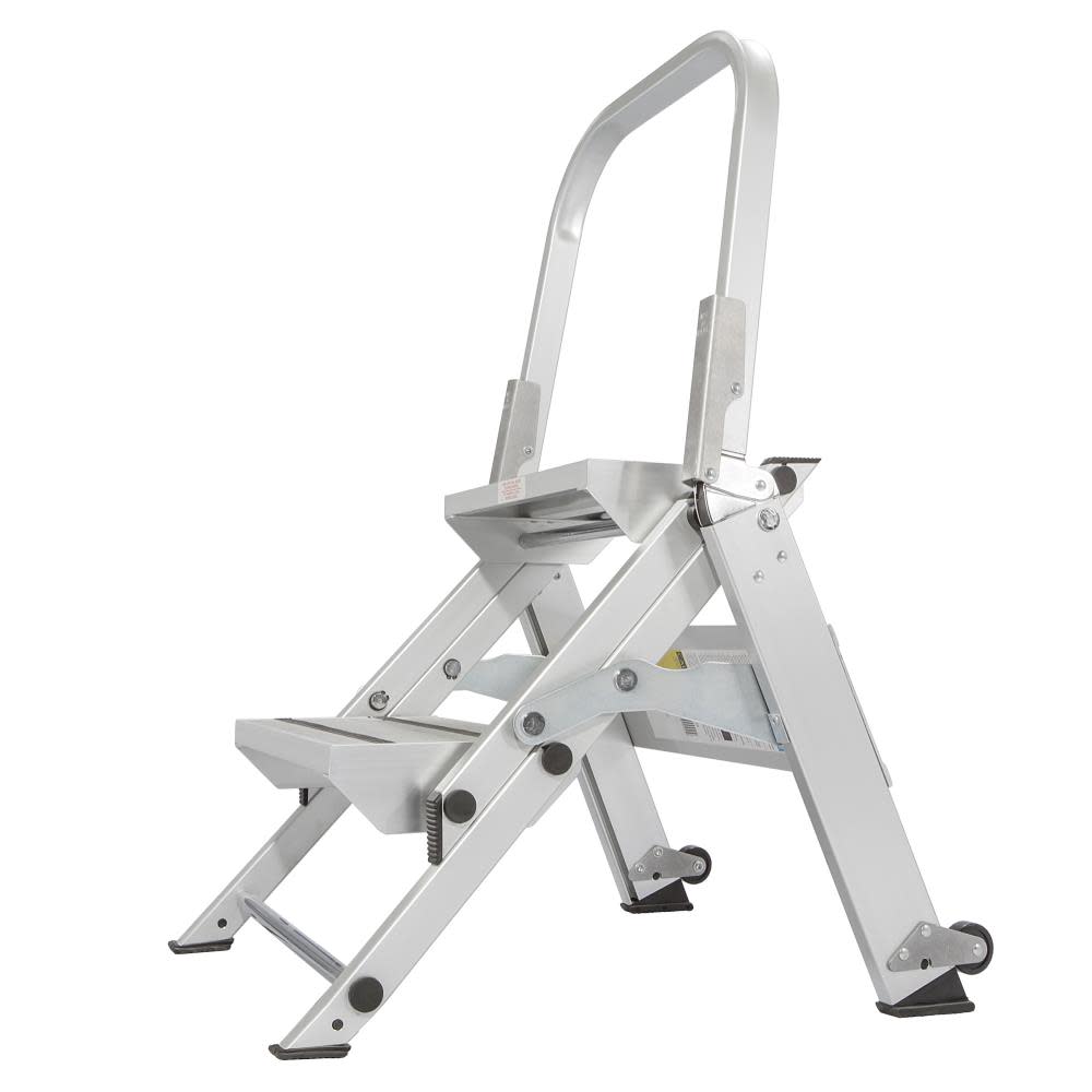 2 Step Aluminum 300-Lb Type IA Step Ladder ;