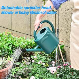 Watering Can 1 Gal. For Indoor and Outdoor Plants Garden Watering Can Large Long Nozzle with Sprinkler (Grey) B095H5SWFX